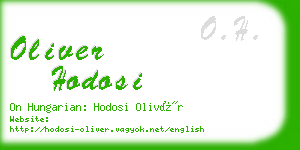 oliver hodosi business card